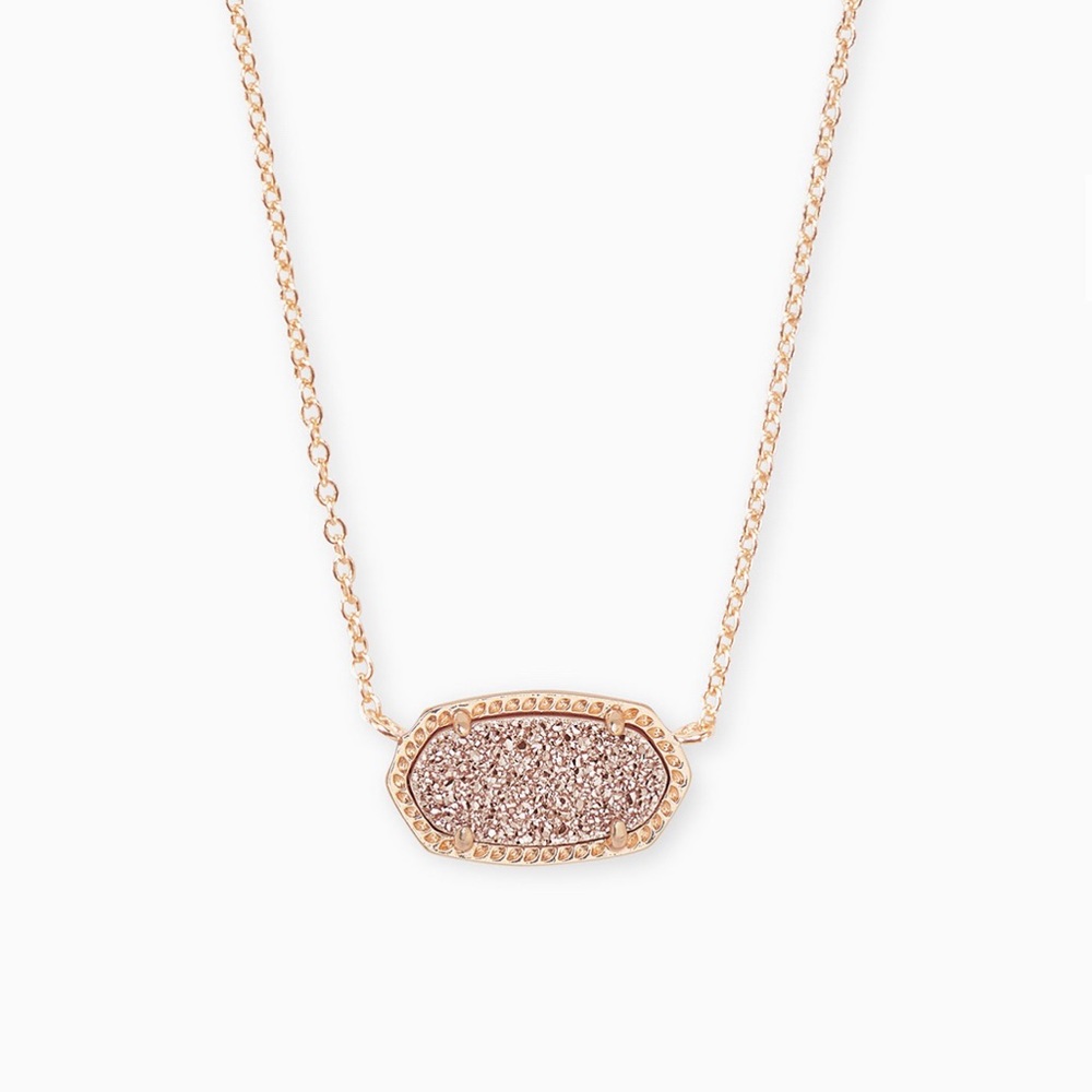 Kendra Scott Rose Gold Drusy Elisa Necklace